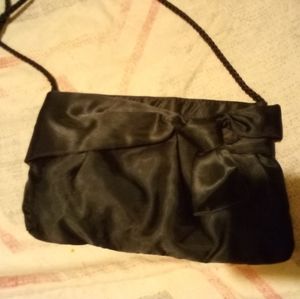 Black Satin Clutch Purse